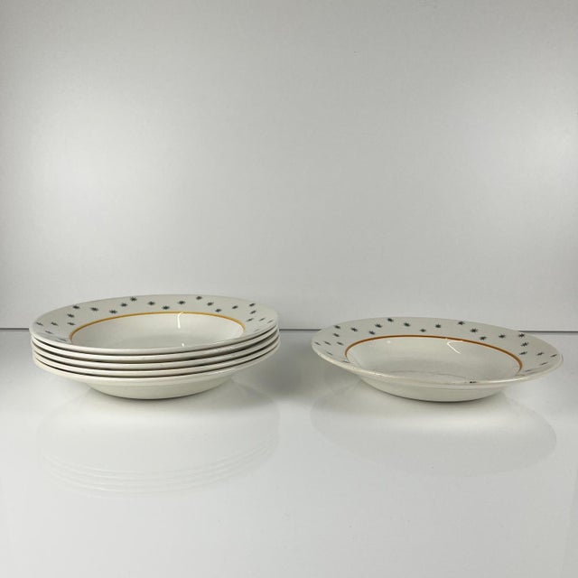 1960s Primefleur Creation Constellation Model Soup Plates from Gien, 1950s, Set of 6 For Sale - Image 5 of 12