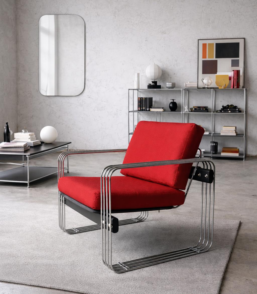 Mid Century Chrome Rod Lounge Chair by Heinz Meier | Chairish