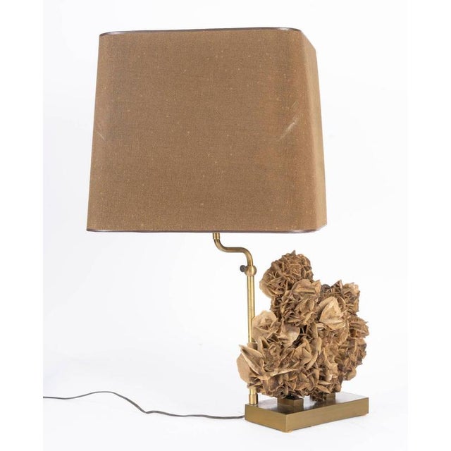 Table Lamp with Sand Rose, 1970 For Sale - Image 3 of 9