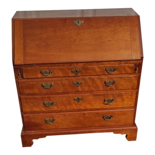Early 19th Century Period Cherry Slant Front Desk For Sale