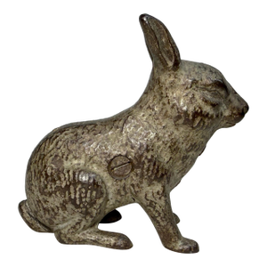 Antique 1920's Cast Iron Bunny Rabbit Animal Still Coin Bank – A.c. Williams