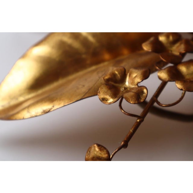 Gold Bell Flower Wall Lamp attributed to Hans Kögl, 1970s For Sale - Image 4 of 12