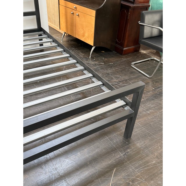 California King Room & Board Parsons Bed Frame, Natural Steel For Sale - Image 12 of 12