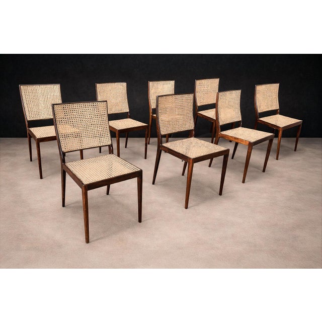 Set of Eight “MT 552” Dining Chairs in Rosewood by Geraldo de Barros for Unilabor, Brazil, 1950s - Lot 622-806A For Sale - Image 11 of 15