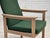 1980s, Danish armchair. Green furniture wool, oak wood. Original good condition: no smells, no stains and stable...