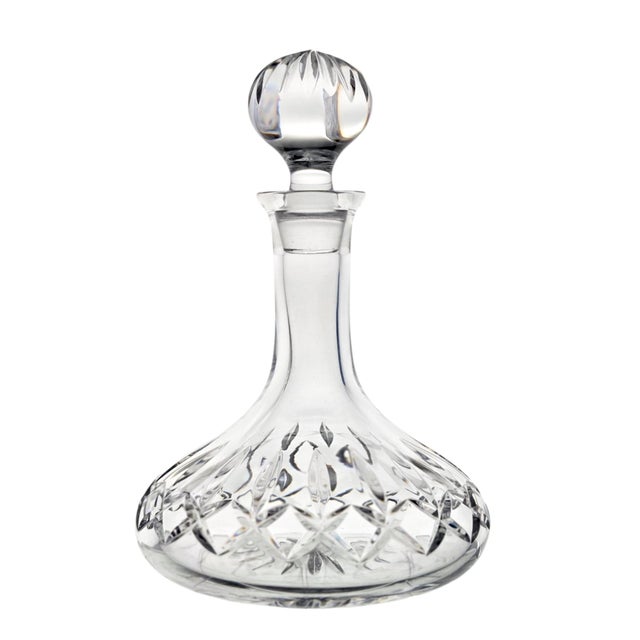 Atlantis Crystal Miguel ship's whiskey decanter with its original fitted crystal stopper, handcrafted in Portugal during...