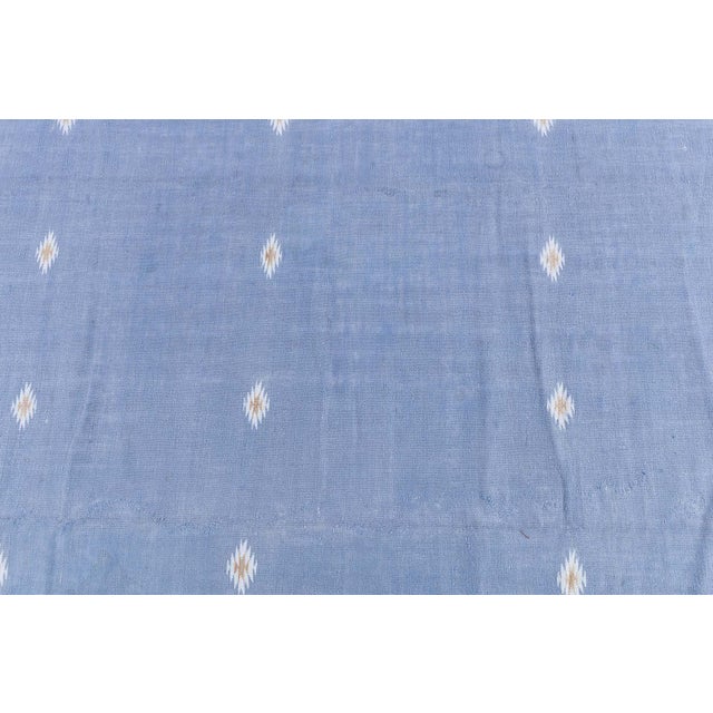 Doris Leslie Blau Vintage Indian Dhurrie Cream Beige Flatweave Cotton Carpet For Sale - Image 9 of 11