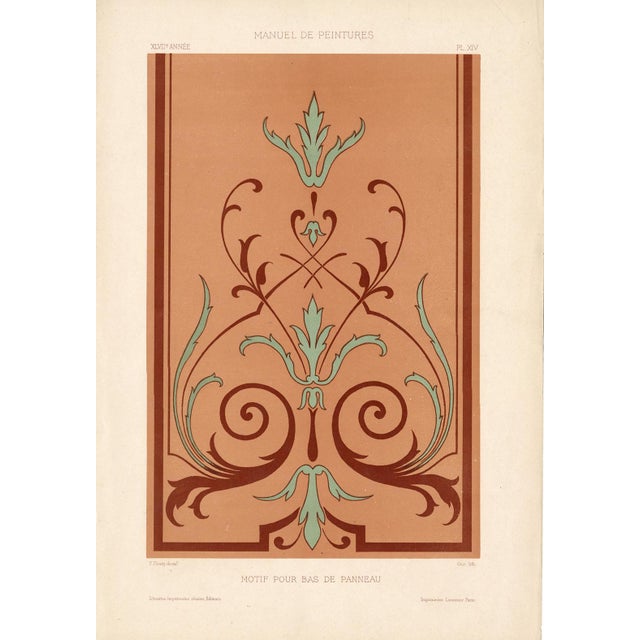 French French Decorative Arts - Circa 1895-1898 Set of Three Antique French Manuel De Peintures Chromolithographs For Sale - Image 3 of 4