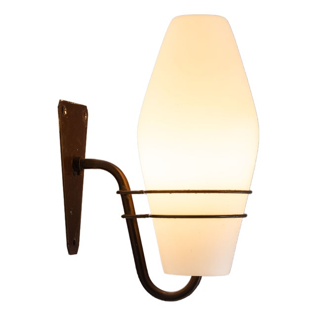 Large Outdoor Lamp in Metal and Opal Glass For Sale