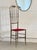 1950s brass chair, velvet seat