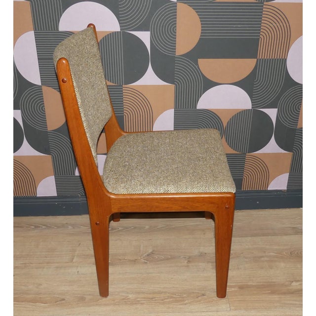 Beige Vintage Teak Dining Chairs from IMHA, 1960s, Set of 6 For Sale - Image 8 of 18
