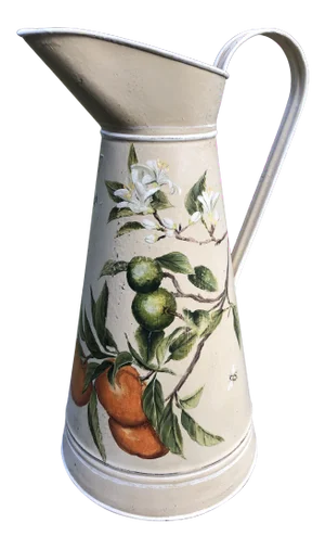 Antique Painted Water Pitcher