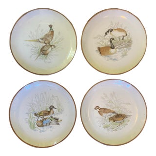 Vintage Andrea by Sadek Wild Game Bird Plates, Japan - Set of 4 For Sale