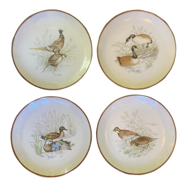 Vintage Andrea by Sadek Wild Game Bird Plates, Japan - Set of 4 For Sale