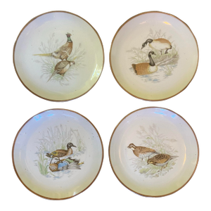 Vintage Andrea by Sadek Wild Game Bird Plates, Japan - Set of 4