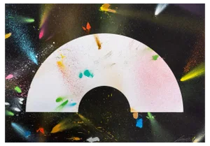 Liam Hopkins, Corona Paintborne 1.1, Spray Paint on Paper
