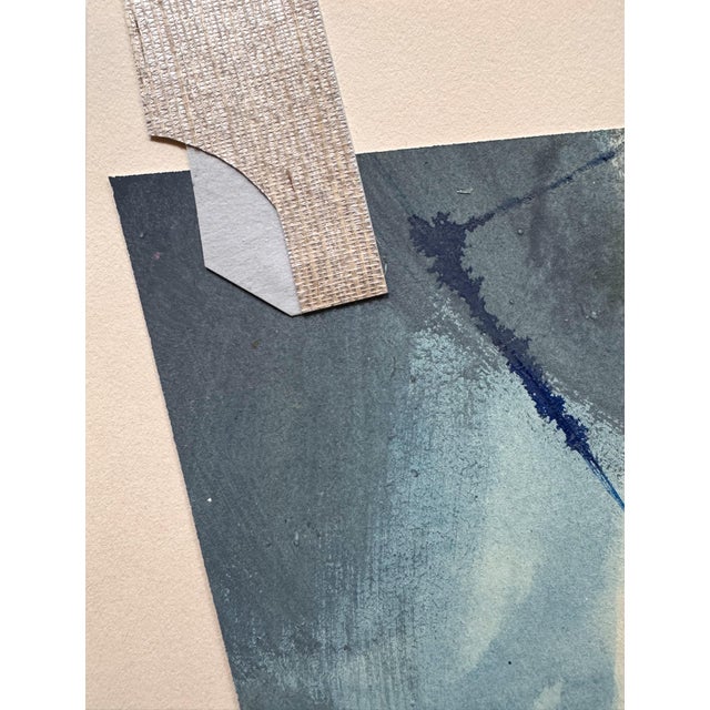 "Im Blue 3" Original Mixed-Media Collage on Paper by Zac Woodiel For Sale In Little Rock - Image 6 of 8