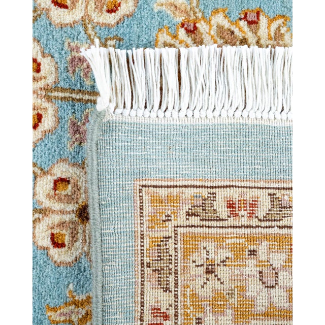 2000 - 2009 Mogul, One-of-a-Kind Hand-Knotted Area Rug - Light Blue, 8' 1" x 10' 5" For Sale - Image 5 of 8