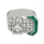 Art Deco 1930s Art Deco Diamond Emerald Platinum Buckle Ring, Size 6 For Sale - Image 3 of 6