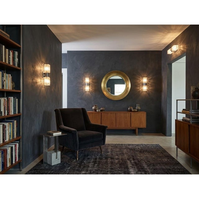 Metal Glass and Chrome-Plated Steel Wall Lamps from Targetti, 1970s, Set of 4 For Sale - Image 7 of 8