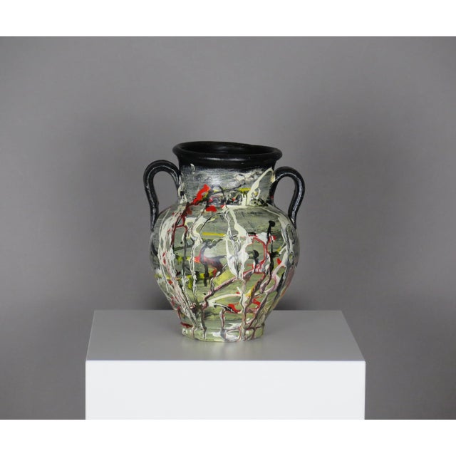 French 1950s Mid-Century French Expressionist Vase For Sale - Image 3 of 10