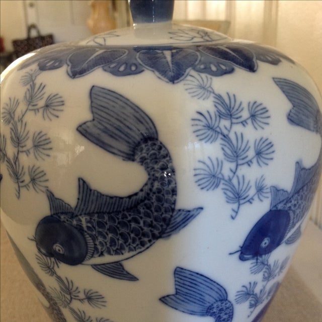 Asian Koi Fish Ginger Jar Chairish