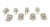 Metal Set of 8 Silver-Tone Snail & Turtle Place Card Holders – Whimsical / Coastal Cottage For Sale - Image 7 of 10