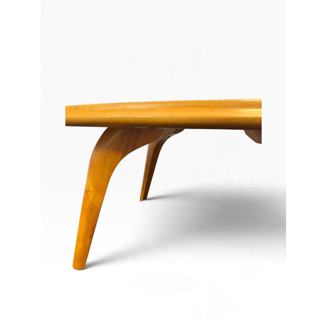 Heywood-Wakefield Vintage MCM Authentic Heywood-Wakefield 319-G Champagne Coffee Table Signed For Sale - Image 4 of 12