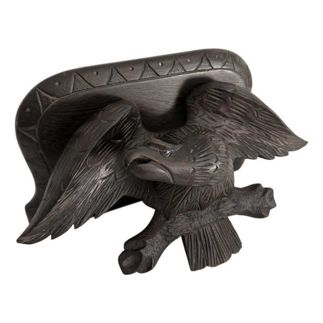 Antique Black Forest Eagle Wall Shelf For Sale