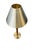 Mid-Century Modern Lauren Ralph Lauren Campaign Style Home Brass & Leather Buffet Table Lamp For Sale - Image 6 of 11