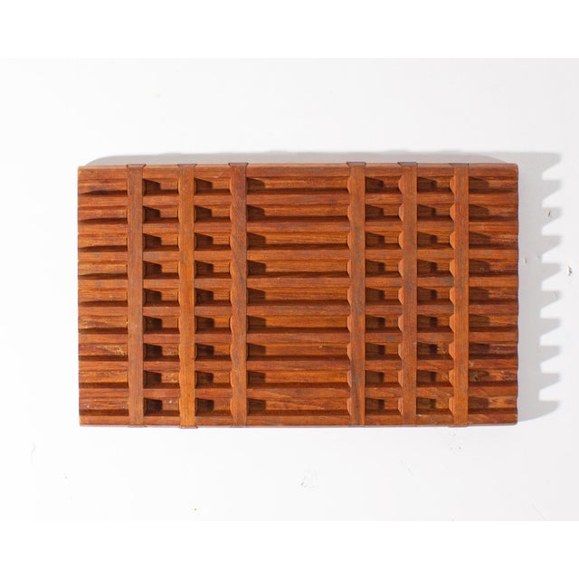 Brown Jens Quistgaard Dansk Teak Lattice Trivet For Sale - Image 8 of 8