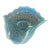 Vintage Jefferson Blue Opalescent Blue Glass Tri-Fold Dish For Sale