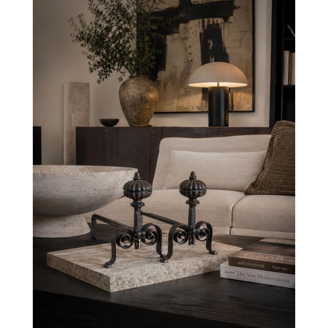 Antique Italian Fireplace Andirons, Set of 2 For Sale - Image 5 of 6