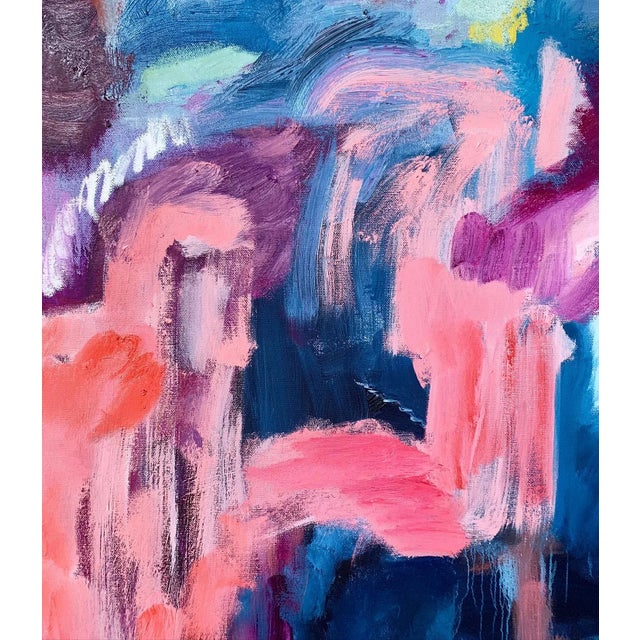 "When the Night Is Over" Large Format Contemporary Abstract Mixed Media Painting by Monica Shulman For Sale In New York - Image 6 of 8