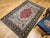 1900 - 1909 Vintage Persian Qum Area Rug, Hand-Knotted Wool & Silk, Floral Medallion Pattern, 5x7, Ivory & Red For Sale - Image 5 of 18
