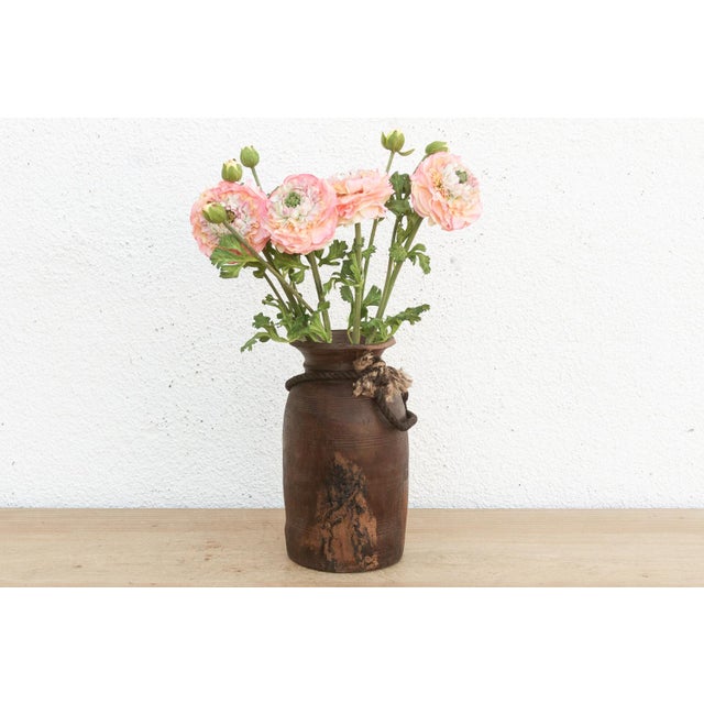 Antique Patina Farmhouse Wooden Vase For Sale In Los Angeles - Image 6 of 6