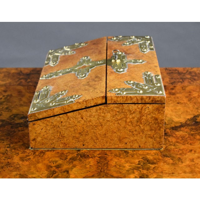 Victorian Amboyna Writing Slope, 1870 For Sale - Image 14 of 15