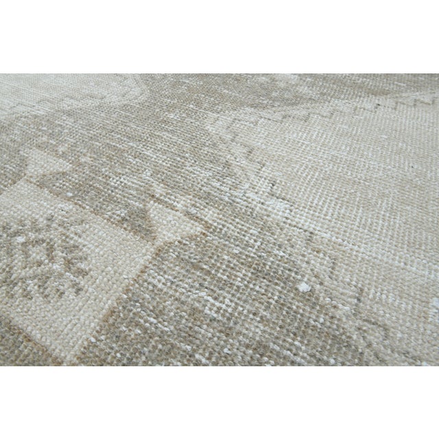 Turkish 1970s Vintage Turkish Handmade Wool Cotton Beige Runner Rug For Sale - Image 3 of 10