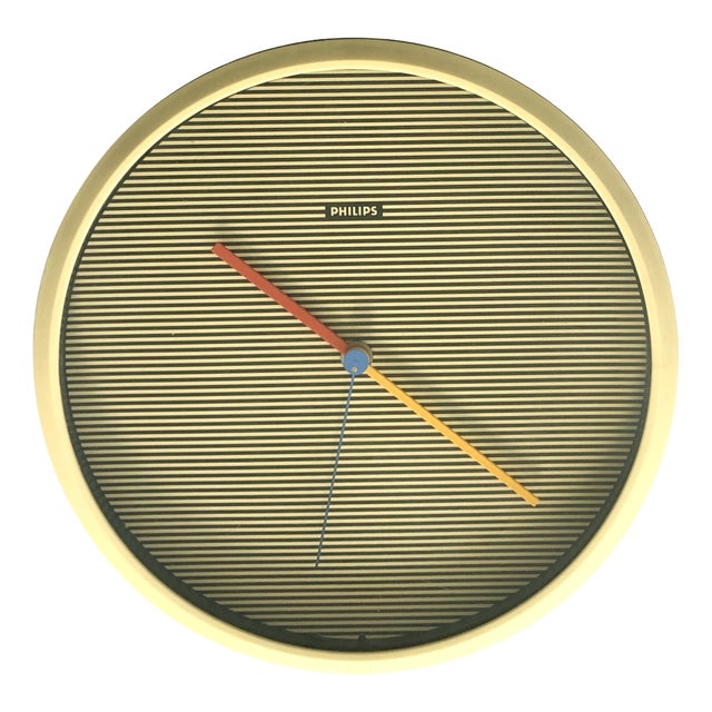 Vintage Wall Clock from Philips, 1970s For Sale