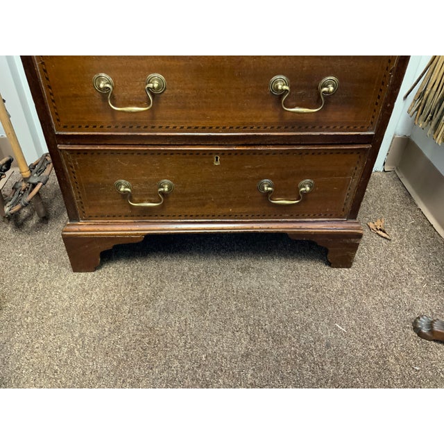 Brown Late 19th Century Georgian Style Small Chest of Drawers For Sale - Image 8 of 8