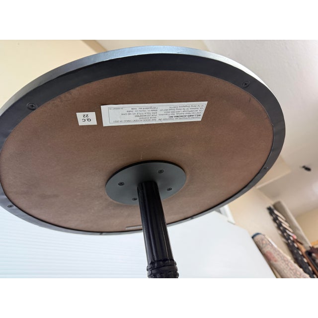 Rustic Pottery Barn Rae Wood Accent Table For Sale - Image 3 of 12