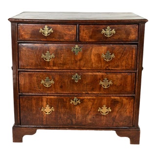 George I Oak and Walnut Chest of Drawers, English Circa 1700 For Sale