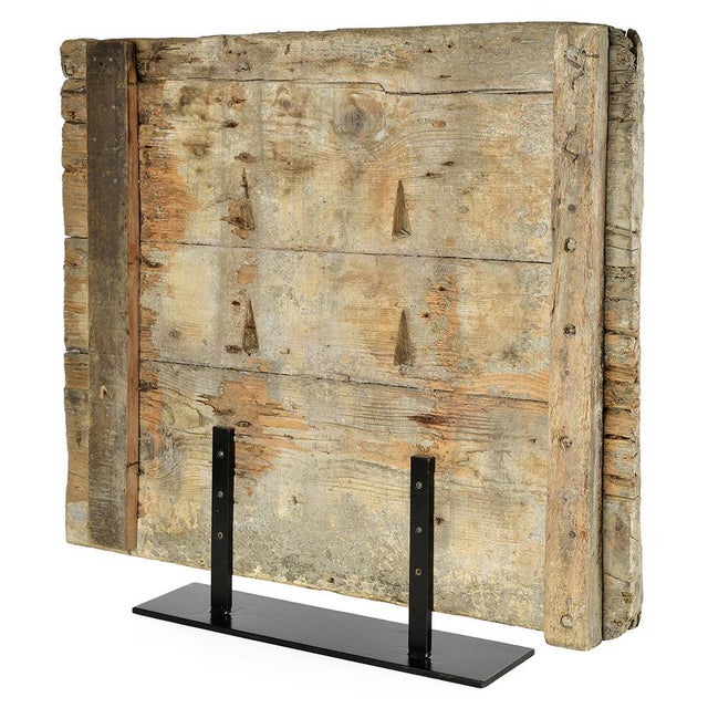 Indian Wall Print Panel on Base For Sale - Image 5 of 6