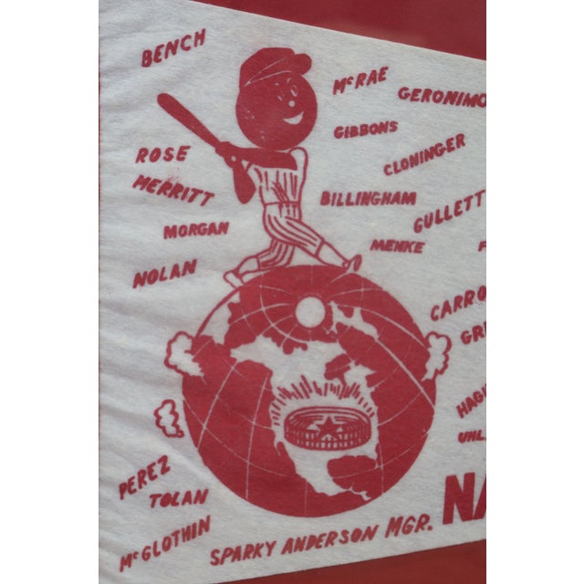 1975 Cincinnati Reds National League Champions Big Red Machine Pennant 34" For Sale - Image 4 of 6