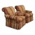 Henredon Striped Patchwork Alexander Lounge Chairs - a Pair For Sale