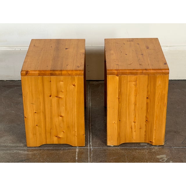 Mid-Century Modern Vintage 1970s Attributed to Charlotte Perriand Stools For Sale - Image 3 of 11