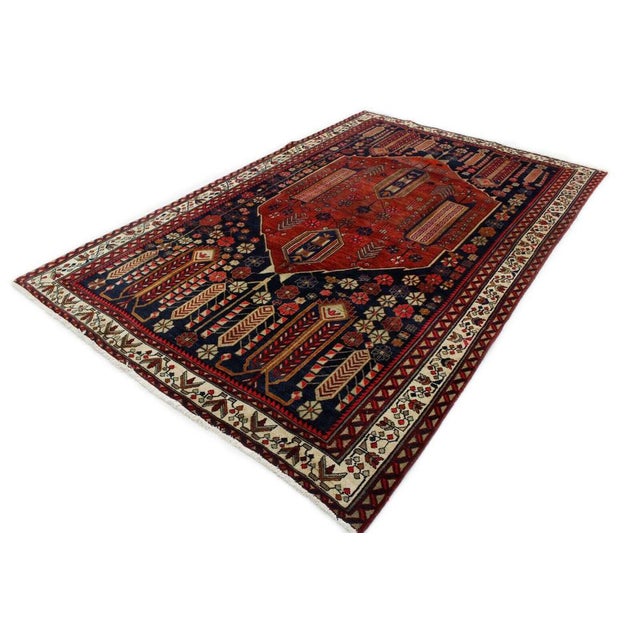 Classic rug Sirjan Afshar | Size: 300 x 194 cm | Knot density: High-quality hand-knotted quality | Material: Wool with...