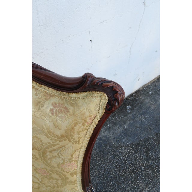 1940s Carved Mahogany Fireplace Living Bed Room Side Chairs a Pair 6277 For Sale - Image 9 of 18