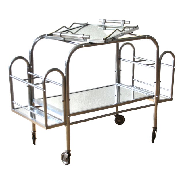 Art Deco French Bar Trolley, 1940s For Sale