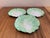Late 20th Century Light Green Ceramic Hand Painted Cabbage Leaf 8” Salad Plates - Set of 3 For Sale - Image 5 of 9
